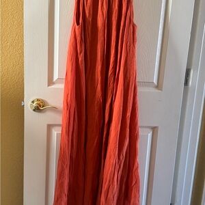 Avenue Vibrant Orange Halter Dress